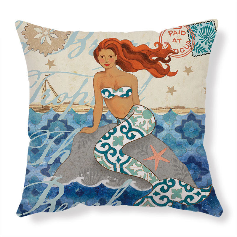 Housses de Coussin Tortue – Déco Bord de Mer