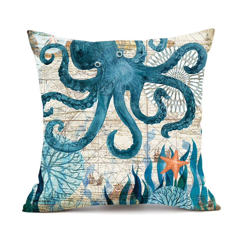 Housses de Coussin Tortue – Déco Bord de Mer