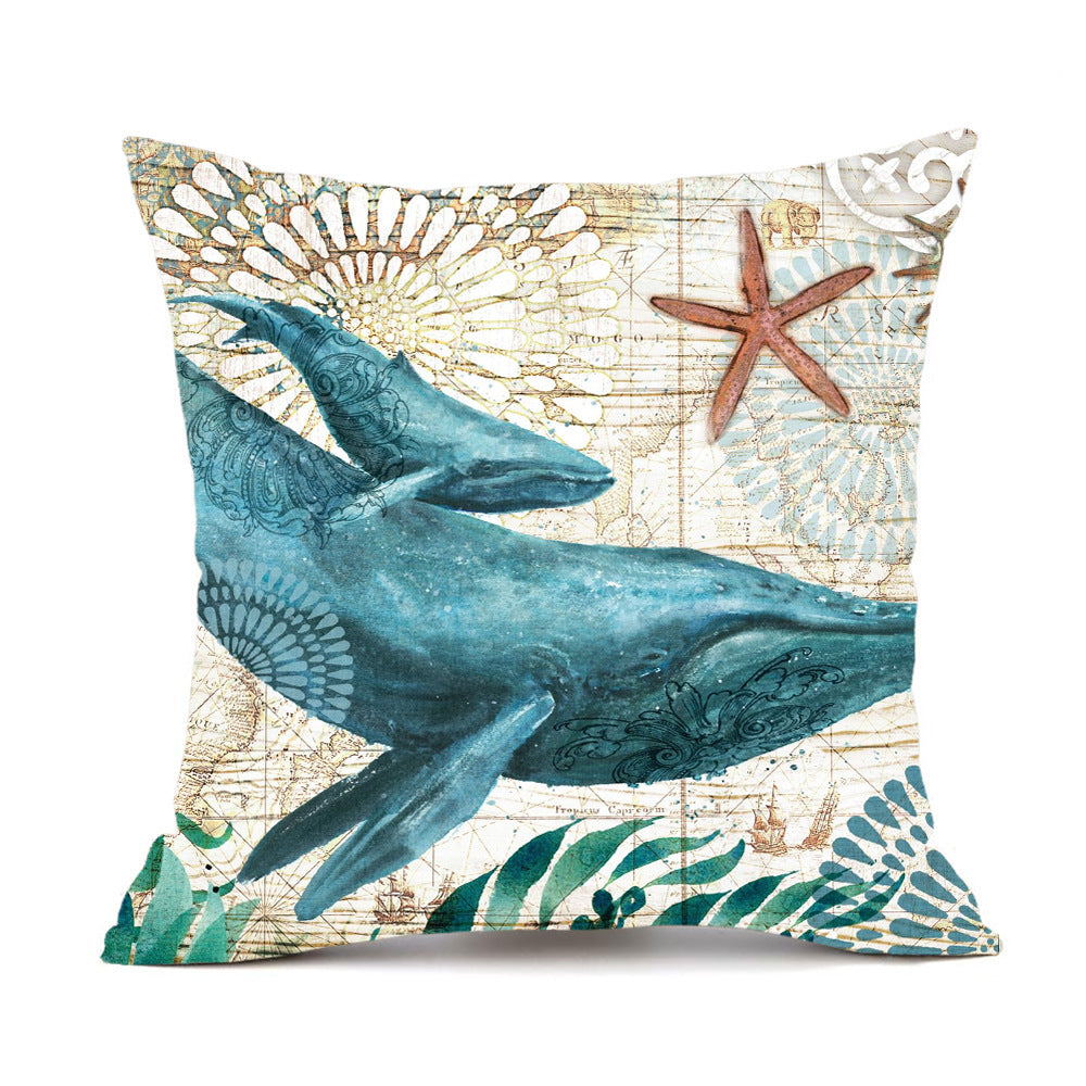 Housses de Coussin Tortue – Déco Bord de Mer