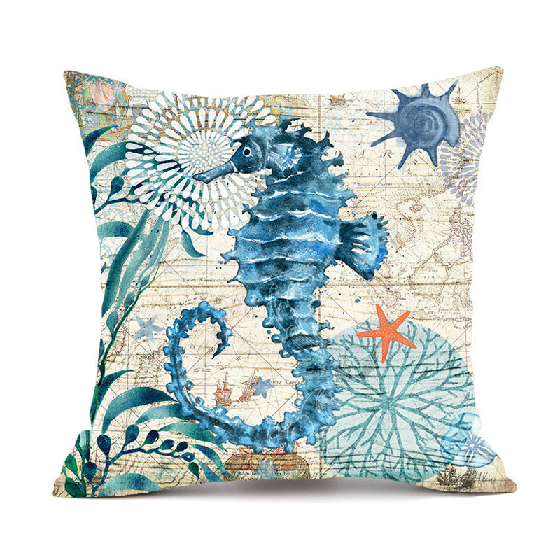 Housses de Coussin Tortue – Déco Bord de Mer